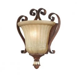 Villa Verona 1 Light Verona Bronze with Aged Gold Leaf Accents Wall Sconce by Livex Lighting -Livex Lighting shop verona bronze with aged gold leaf accents livex lighting wall sconces 8560 63 4f 1000