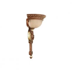 Villa Verona 1 Light Verona Bronze with Aged Gold Leaf Accents Wall Sconce by Livex Lighting -Livex Lighting shop verona bronze with aged gold leaf accents livex lighting wall sconces 8580 63 1f 1000