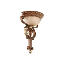 Villa Verona 1 Light Verona Bronze with Aged Gold Leaf Accents Wall Sconce by Livex Lighting -Livex Lighting shop verona bronze with aged gold leaf accents livex lighting wall sconces 8580 63 fa 1000