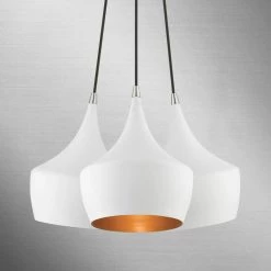 Waldorf 3-Light White Teardrop Cluster Pendant by Livex Lighting -Livex Lighting shop white livex lighting chandeliers 41083 03 1f 1000