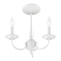 Home Basics 3-Light White Chandelier by Livex Lighting -Livex Lighting shop white livex lighting chandeliers 4153 03 76 1000
