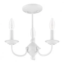 Home Basics 3-Light White Chandelier by Livex Lighting -Livex Lighting shop white livex lighting chandeliers 4153 03 fa 1000
