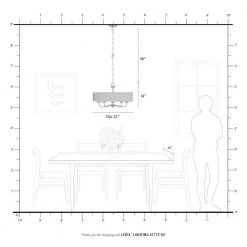 Edinburgh 5-Light White Drum Pendant Chandelier by Livex Lighting -Livex Lighting shop white livex lighting chandeliers 41775 03 76 1000
