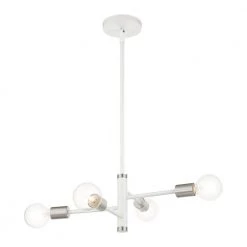 Bannister 4 Light White Chandelier by Livex Lighting -Livex Lighting shop white livex lighting chandeliers 45864 03 1f 1000