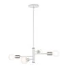 Bannister 4 Light White Chandelier by Livex Lighting