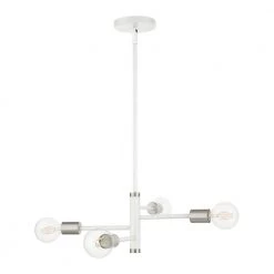 Bannister 4 Light White Chandelier by Livex Lighting -Livex Lighting shop white livex lighting chandeliers 45864 03 c3 1000