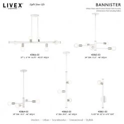 Bannister 4 Light White Chandelier by Livex Lighting -Livex Lighting shop white livex lighting chandeliers 45864 03 d4 1000