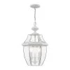 Monterey 3-Light White Hardwired Outdoor Pendant Light by Livex Lighting