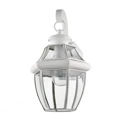 Monterey 1 Light White Outdoor Wall Sconce by Livex Lighting -Livex Lighting shop white livex lighting outdoor sconces 2151 03 1f 1000
