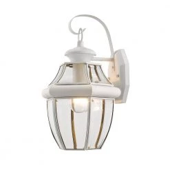 Monterey 1 Light White Outdoor Wall Sconce by Livex Lighting