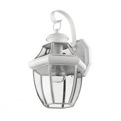 Monterey 1 Light White Outdoor Wall Sconce by Livex Lighting -Livex Lighting shop white livex lighting outdoor sconces 2151 03 c3 1000