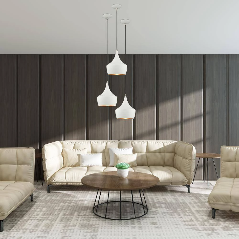 Metal Shade Mini Pendants 1 Light White Mini Pendant by Livex Lighting 2 Metal Shade Mini Pendants 1 Light White Mini Pendant by Livex Lighting - Image 2