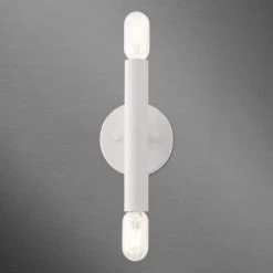 Copenhagen 5.125 in. 2-Light White ADA Sconce by Livex Lighting -Livex Lighting shop white livex lighting vanity lighting 51132 03 c3 1000