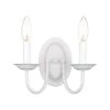 Home Basics 2 Light White Wall Sconce by Livex Lighting
